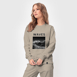 Костюм хлопковый женский Waves, цвет: миндальный — фото 2