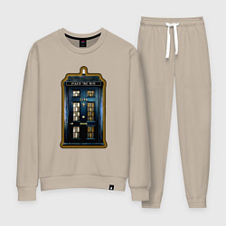 Костюм хлопковый женский Tardis Sherlock, цвет: миндальный