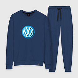 Костюм хлопковый женский Volkswagen logo blue, цвет: тёмно-синий