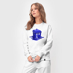 Костюм хлопковый женский Tardis ink, цвет: белый — фото 2