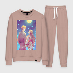 Костюм хлопковый женский Нана Осаки, цвет: пыльно-розовый