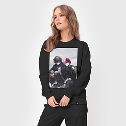 Костюм хлопковый женский Моя геройская академия Сёто Тодороки, цвет: черный — фото 2