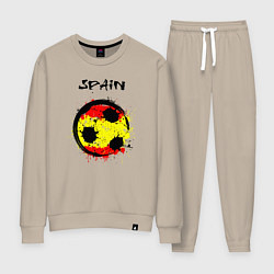 Костюм хлопковый женский Football Spain, цвет: миндальный