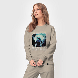 Костюм хлопковый женский Depeche Mode - Ultra mode logo, цвет: миндальный — фото 2