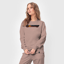 Костюм хлопковый женский Stormgate logo, цвет: пыльно-розовый — фото 2