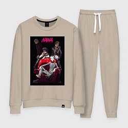 Костюм хлопковый женский Нана Осаки группа, цвет: миндальный