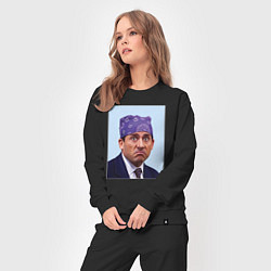 Костюм хлопковый женский Michael Scott - Prison mike the office meme, цвет: черный — фото 2