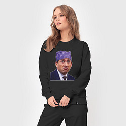 Костюм хлопковый женский Prison mike Michael Scott офис, цвет: черный — фото 2