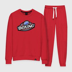 Костюм хлопковый женский Boxing sport, цвет: красный