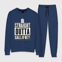 Костюм хлопковый женский Straight outta gallifrey, цвет: тёмно-синий