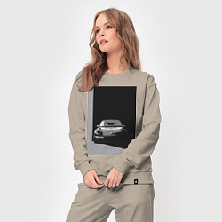 Костюм хлопковый женский Porsche 911 легендарный автомобиль, цвет: миндальный — фото 2