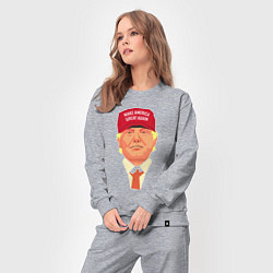 Костюм хлопковый женский Trump - America, цвет: меланж — фото 2