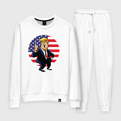 Костюм хлопковый женский USA - Trump, цвет: белый