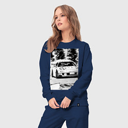 Костюм хлопковый женский Mazda rx-7 автомобиль гоночный, цвет: тёмно-синий — фото 2