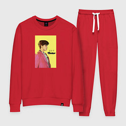 Костюм хлопковый женский J-hope Butter, цвет: красный