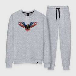 Костюм хлопковый женский USA eagle, цвет: меланж