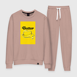 Костюм хлопковый женский Butter масло, цвет: пыльно-розовый