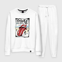 Костюм хлопковый женский The Rolling Stones Las Vegas, цвет: белый