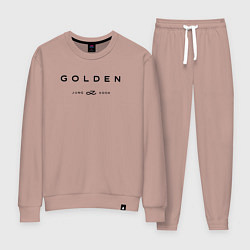 Костюм хлопковый женский BTS Golden, цвет: пыльно-розовый