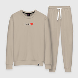 Костюм хлопковый женский BTS - Jimin, цвет: миндальный