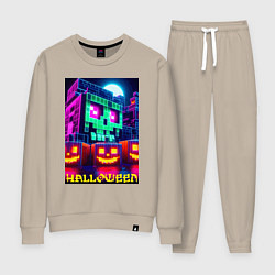 Костюм хлопковый женский Halloween and Minecraft - collaboration, цвет: миндальный