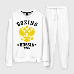 Костюм хлопковый женский Boxing Russia Team, цвет: белый