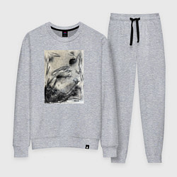 Костюм хлопковый женский Graphic painting, цвет: меланж
