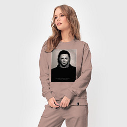 Костюм хлопковый женский Майкл Майерс магшот, цвет: пыльно-розовый — фото 2