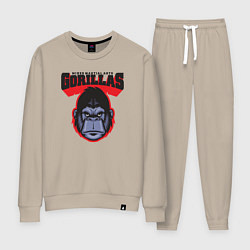 Костюм хлопковый женский Gorillas MMA, цвет: миндальный