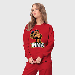 Костюм хлопковый женский Fighter MMA, цвет: красный — фото 2