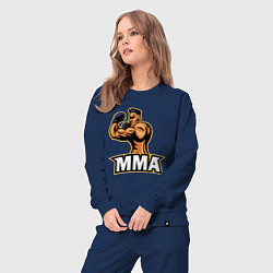 Костюм хлопковый женский Fighter MMA, цвет: тёмно-синий — фото 2