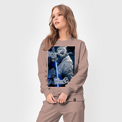 Костюм хлопковый женский Ван-Пис Рюма Симоцуки, цвет: пыльно-розовый — фото 2