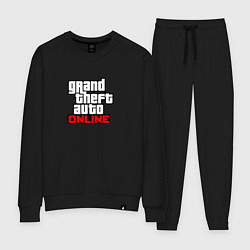 Костюм хлопковый женский GTA online logo game, цвет: черный