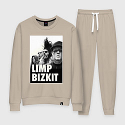 Костюм хлопковый женский Limp Bizkit all, цвет: миндальный