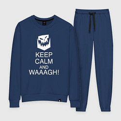 Костюм хлопковый женский Warhammer keep calm and waaagh, цвет: тёмно-синий