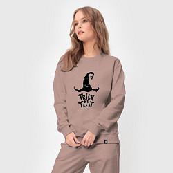 Костюм хлопковый женский Хэллоуин - кошелек или жизнь, цвет: пыльно-розовый — фото 2