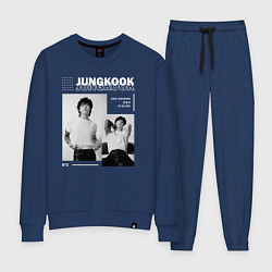 Костюм хлопковый женский Jungkook bts seven, цвет: тёмно-синий
