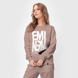 Костюм хлопковый женский Eminem - microphone, цвет: пыльно-розовый — фото 2