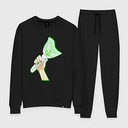 Костюм хлопковый женский Got7 лайтстик, цвет: черный