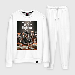 Костюм хлопковый женский Dog Corleone and his mafia, цвет: белый