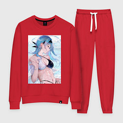 Костюм хлопковый женский Геншин Эола Лоуренс, цвет: красный