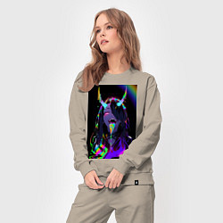 Костюм хлопковый женский Дьяволица секси, цвет: миндальный — фото 2