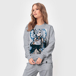 Костюм хлопковый женский Геншин Шэнь Хэ, цвет: меланж — фото 2