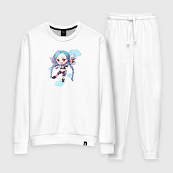 Костюм хлопковый женский Chibi Jinx, цвет: белый