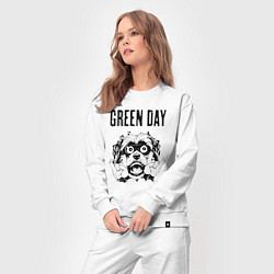 Костюм хлопковый женский Green Day - rock dog, цвет: белый — фото 2