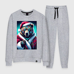 Костюм хлопковый женский Cyber bear - Santa Claus, цвет: меланж