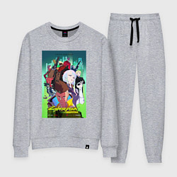 Костюм хлопковый женский Киберпанк все, цвет: меланж