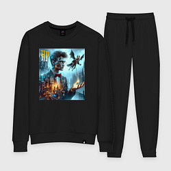 Костюм хлопковый женский Harry Potter wizard - cyberpunk, цвет: черный