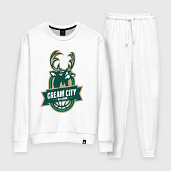 Женский костюм Milwaukee Bucks cream city