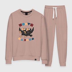 Костюм хлопковый женский Пляшем пофиг, цвет: пыльно-розовый